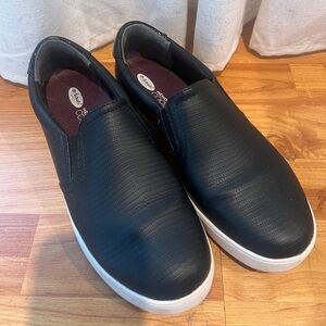 Dr. Scholl's Black Slip-On Textured Casual Loafers